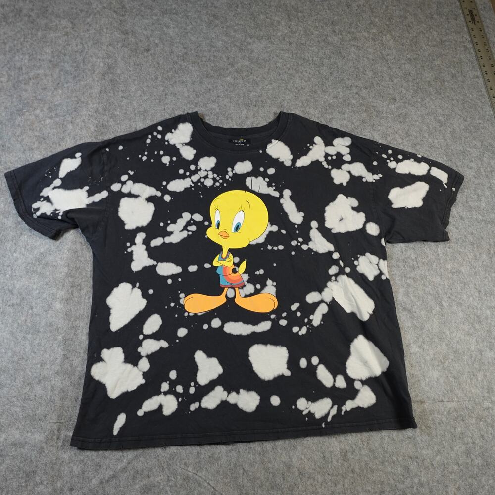 Forever21 Top Womens 3X Space Jam Tweety Bird Graphic Tie Dye Tee‎ T-Shirt